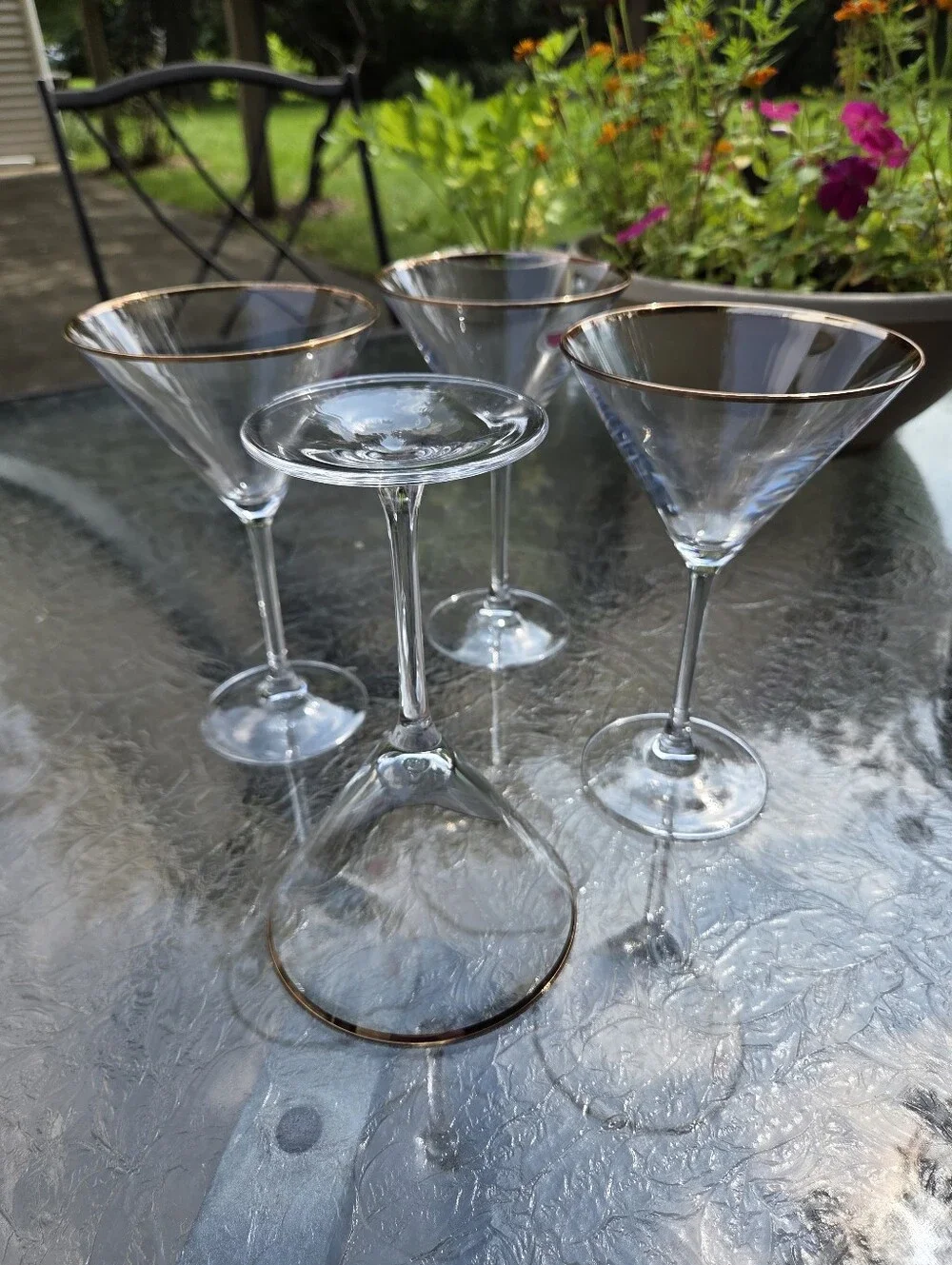 Set of 4 Cristal d’Arques Paris Selectio 24% Lead Crystal Martini Glasses France
